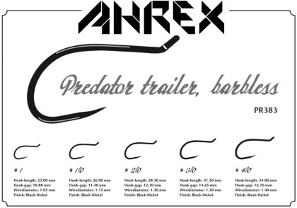 Haki muchowe Ahrex PR383 - Trailer Hook Barbless do much tubowych